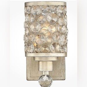 Crystal & Brushed Nickel Wall Sconce – Elegant Glam Lighting